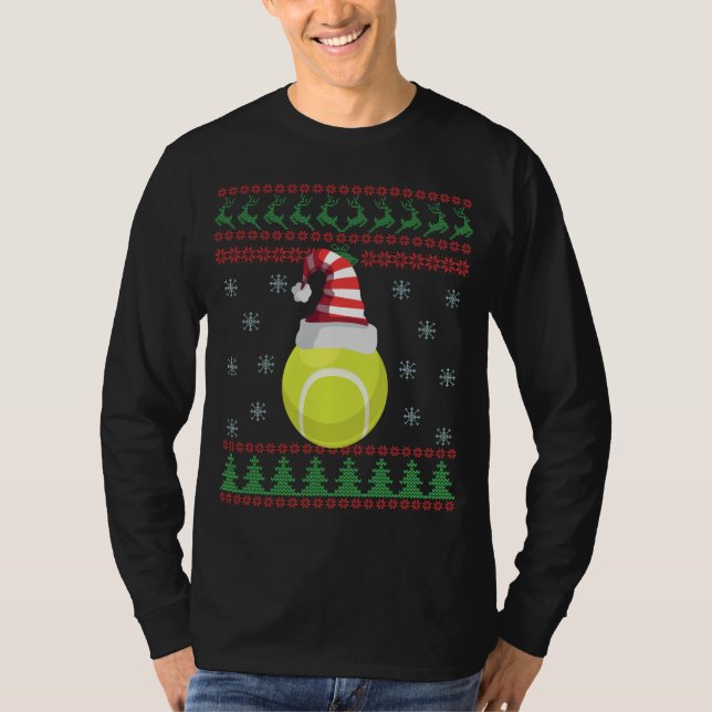 Ugg Christmas Sweater Tennis Liebhaber von Sport G T-Shirt (Vorderseite)