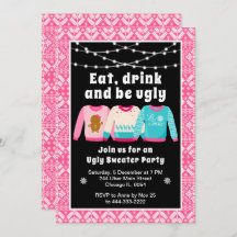 Ugg Christmas Sweaters Holiday Party Pink