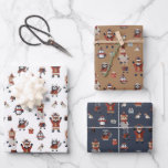 Ugg Christmas Sweathers on Animals Pattern Geschenkpapier Set<br><div class="desc">Eine Reihe von Waldtieren und Pinguinen im Wintergarb - hässliche Weihnachtsschwitzer und Weihnachten präsentieren Muster.</div>