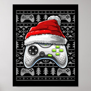 Ugg Christmas Video Game Controller Weihnachtsgam Poster