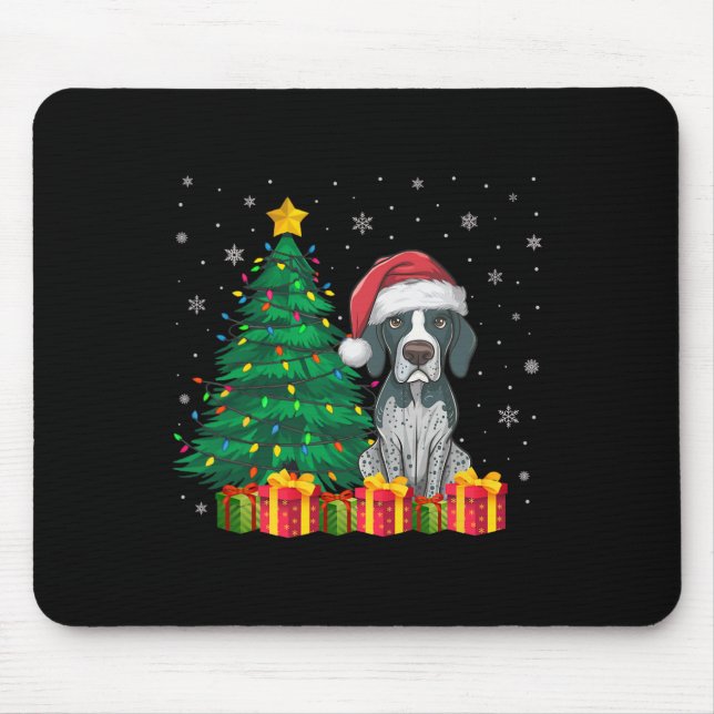 Ugg English Pointer Weihnachtsmannmütze Weihnachts Mousepad (Vorne)