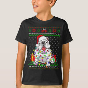 Ugg Sweater Christmas Lights English Bulldog Dog T-Shirt