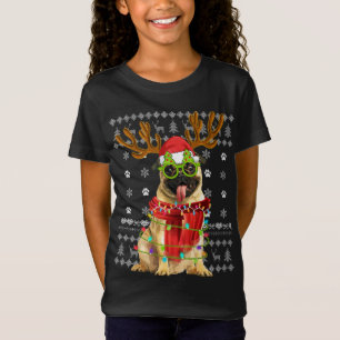 Ugg Sweater Christmas Lights Mops Dog Puppy Lover T-Shirt