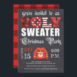 Ugg Sweater Christmas Party Chalkboard Red Einladung<br><div class="desc">Ugly Sweater Weihnachts-Party Chalkboard Red Invitation Design. Weitere ähnliche Produkte finden sich in den Weihnachtsferien-Party Einladungen. Wenn Sie Fragen haben,  können Sie mich gerne kontaktieren.</div>