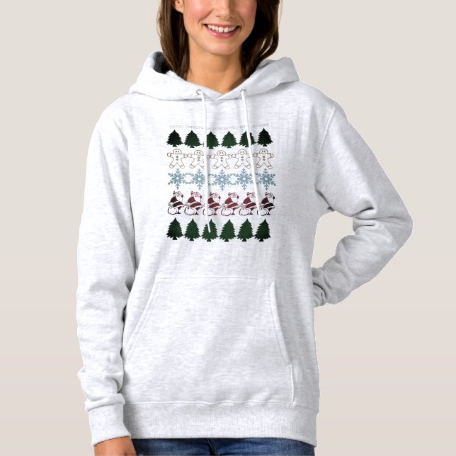 Ugg Sweater Christmas Party Funny Custom Text Hoodie (Vorderseite)