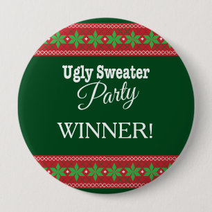 Ugg Sweater Christmas Party Gewinner Button