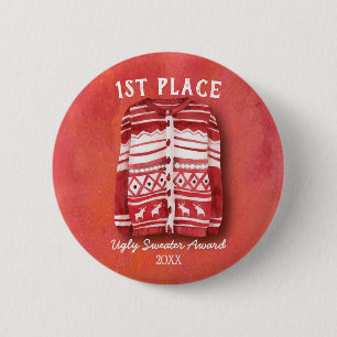 Ugg Sweater Office Christmas Party Award Button