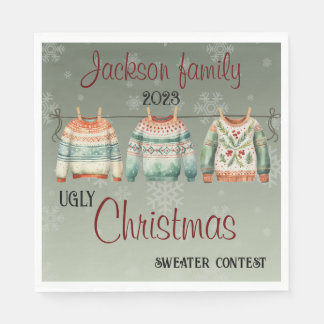 Ugg Weihnachts Sweater Themed Custom Napkins Serviette