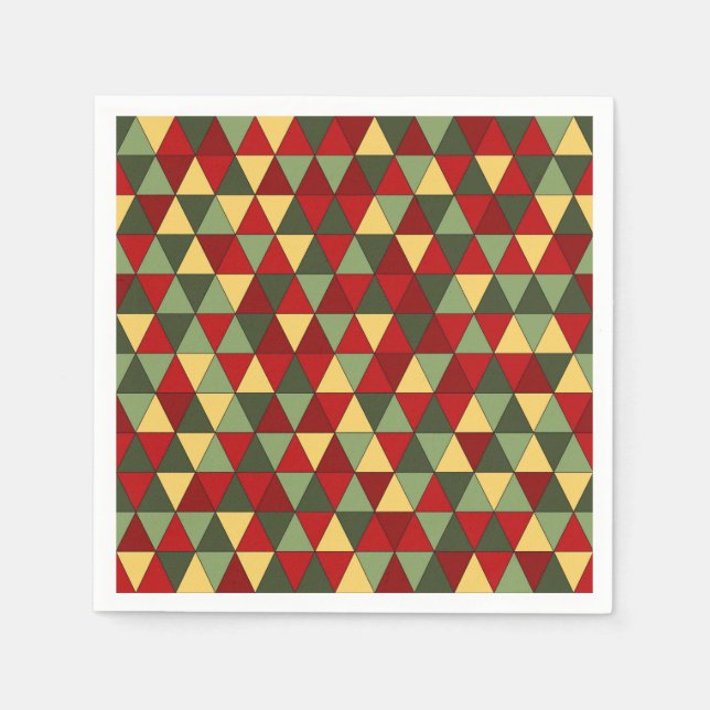 Ugg Weihnachtspulli Thema Dreiecke Servietten (Vorderseite)