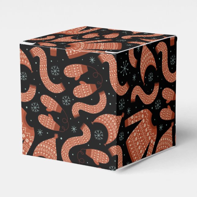 Ugge Christmas Sweater Hat Scarf Red White Geschenkschachtel (Vorderseite)