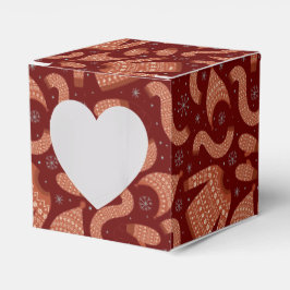 Ugge Christmas Sweater Hat Scarf Red White Geschenkschachtel