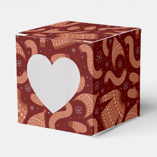 Ugge Christmas Sweater Hat Scarf Red White Geschenkschachtel (Vorderseite)