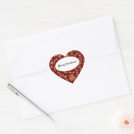 Ugge Christmas Sweater Hat Scarf Red White Herz-Aufkleber