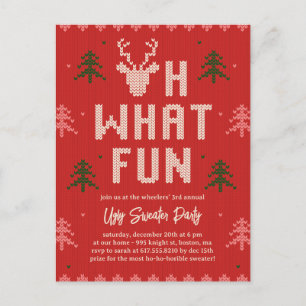 Ugge Weihnachts-Sweater Urlaub Einladung Postkarte