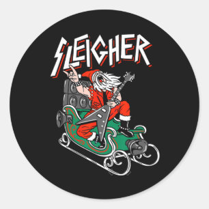 Ugguler Weihnachts Sweater Sleigher Heavy Metal Sa Runder Aufkleber