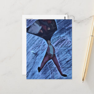 Ugh-Berechnung-Mathematik-Mixed-Media-Collage Postkarte