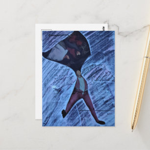 Ugh Berechnung Mixed Media Collage Postkarte