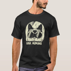 Ugh Menschen Katze Introvertiertes Kätzchen Antiso T-Shirt