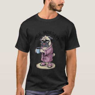Ugh Montage Lustiger Pug Hund Kaffee Liebhaber Mit T-Shirt
