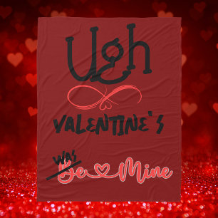Ugh Valentine - War meine in tiefrot Fleecedecke