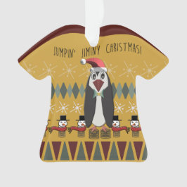 Ugi Christmas Sweater Pinguin Gold - Personalisier Ornament
