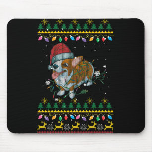Ugi Christmas Sweatshirt Corgi Christmas Lights Mousepad