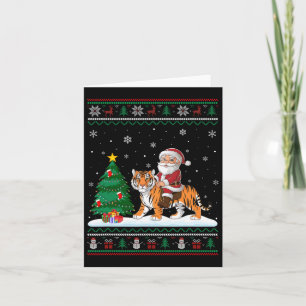 Ugi Christmas Tree Lights Xmas Santa Riding Benga Karte