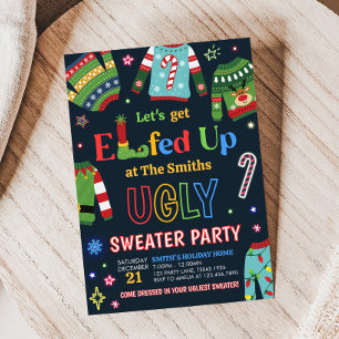 Ugi Sweater Elfed up Christmas Party Einladung