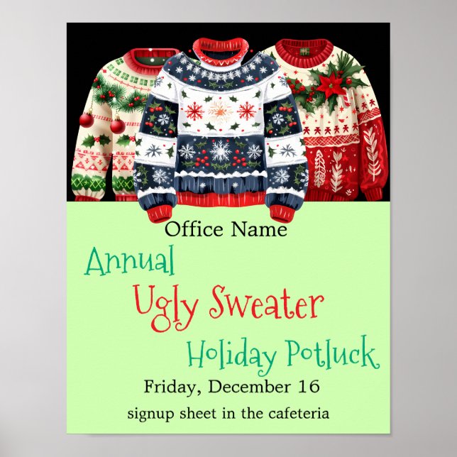Ugi Sweater Holiday Party Poster (Vorne)