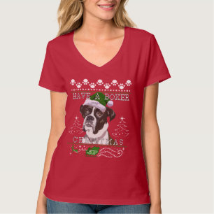 Ugle Christmas Sweaters - Reverse Brindle Boxer T-Shirt