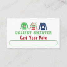 Ugliest Christmas Sweater Stimmkarte