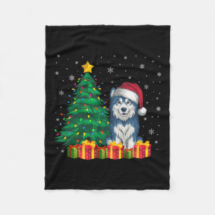 Ugly Alaskan Malamute Weihnachtsmannmütze Christma Fleecedecke