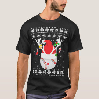 Ugly Baseball Merry Ball Xmas Sweater Christmas Ho T-Shirt