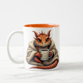 Ugly Bearded Dragon - Cozy Blanket & Coffee Lover  Zweifarbige Tasse