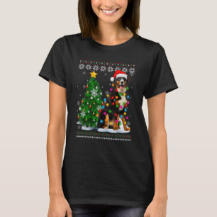 Ugly Bernese Mountain Hund Weihnachtsmannmütze Wei T-Shirt