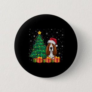 Ugly Bet Hound Weihnachtsmannmütze Weihnachtslicht Button