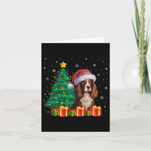 Ugly Boykin Spaniel Weihnachtsmannmütze Weihnachts Karte