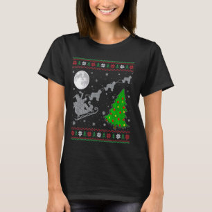 Ugly Briard Dog Xmas Leuchtturm Santa Riding Br T-Shirt