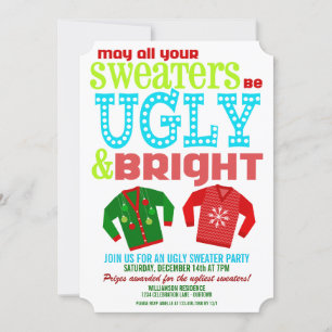 Ugly & Bright Christmas Sweaters Party Einladung