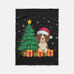 Ugly Brittany Spaniel Weihnachtsmannmütze Christma Fleecedecke