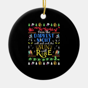 Ugly Broadway Christmas Sweatshirt Keramik Ornament