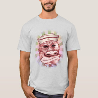Ugly Button up Krankenschwester T-Shirt