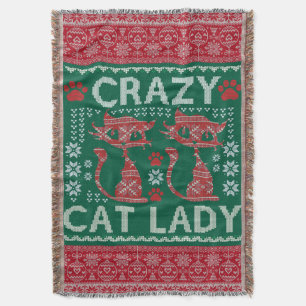 Ugly Cat Lady Sweater Blanket Weihnachtsgeschenk Decke