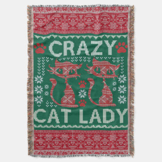 Ugly Cat Lady Sweater Blanket Weihnachtsgeschenk Decke