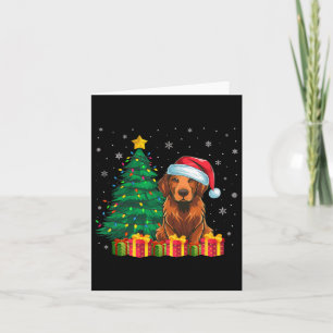 Ugly Chesapeake Bay Retriever Weihnachtsmannmütze Karte