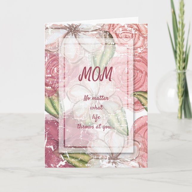 Ugly Children Funny Floral Happy Mother's Day Karte (Vorderseite)