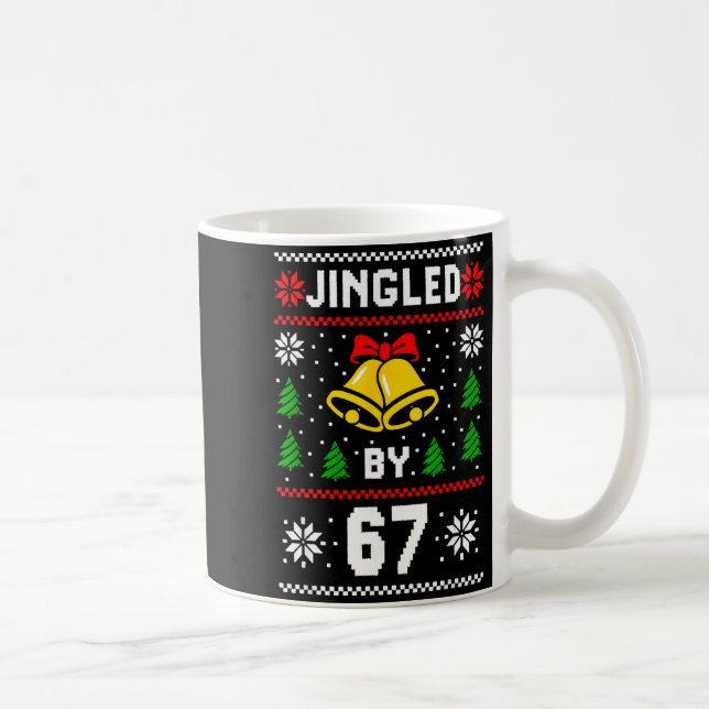 Ugly Christmas 67 Meme Design Funny Six Seven Hand Kaffeetasse (Rechts)