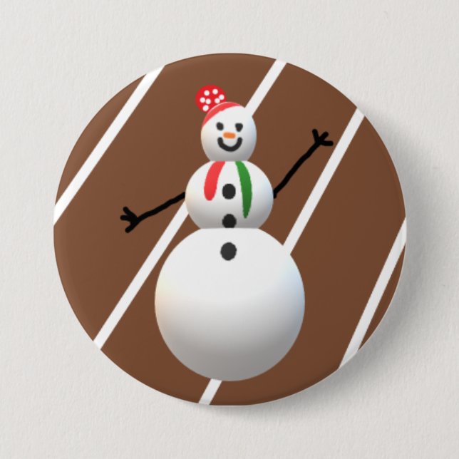 Ugly Christmas Button Snowman (Vorderseite)