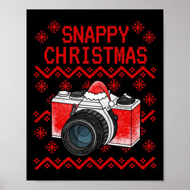 Ugly Christmas Camera Photographer Xmas Photograph Poster (Vorne)