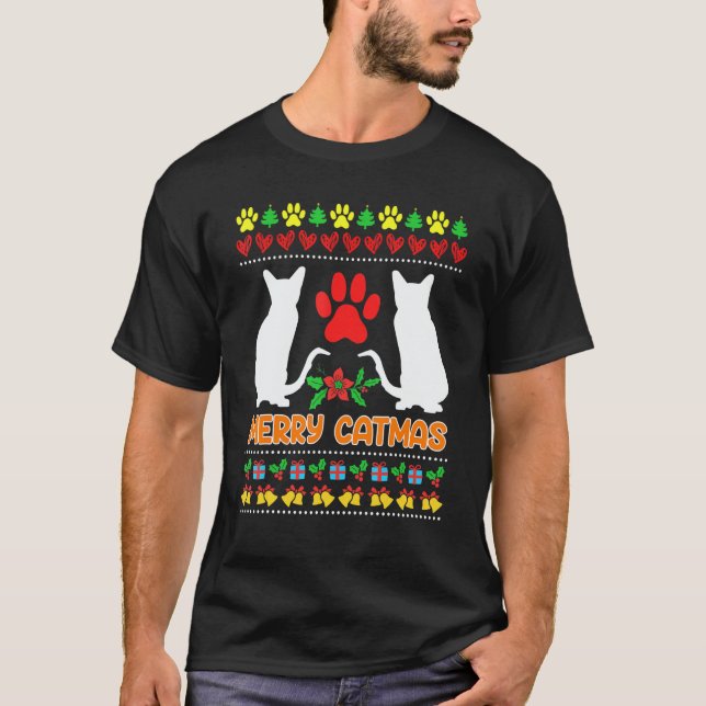 Ugly Christmas cats T-Shirt (Vorderseite)